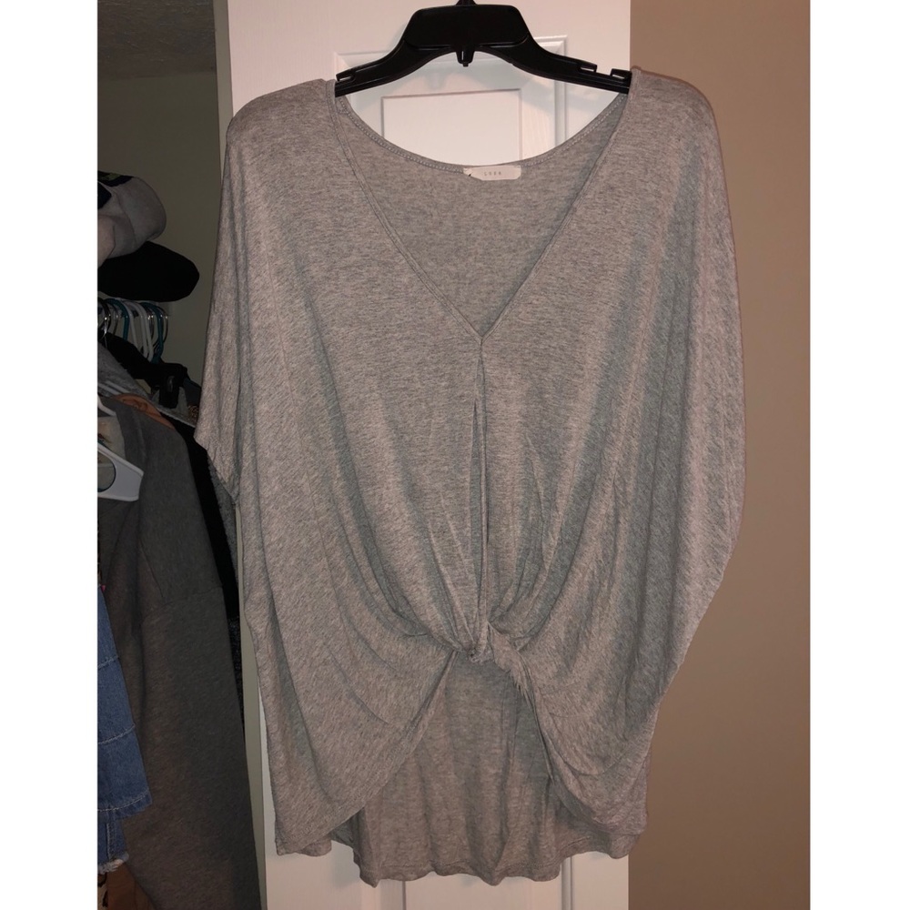 Lush Tie up High Low Shirt